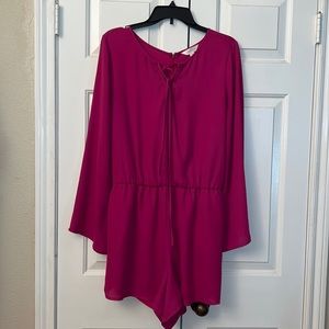Decree Magenta Shorts Romper - Size XL